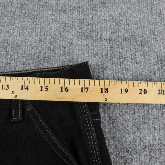 Vintage Tommy Jeans Mens 34 Black Carpenter Denim Baggy Skater 90s Y2K - Picture 10 of 16